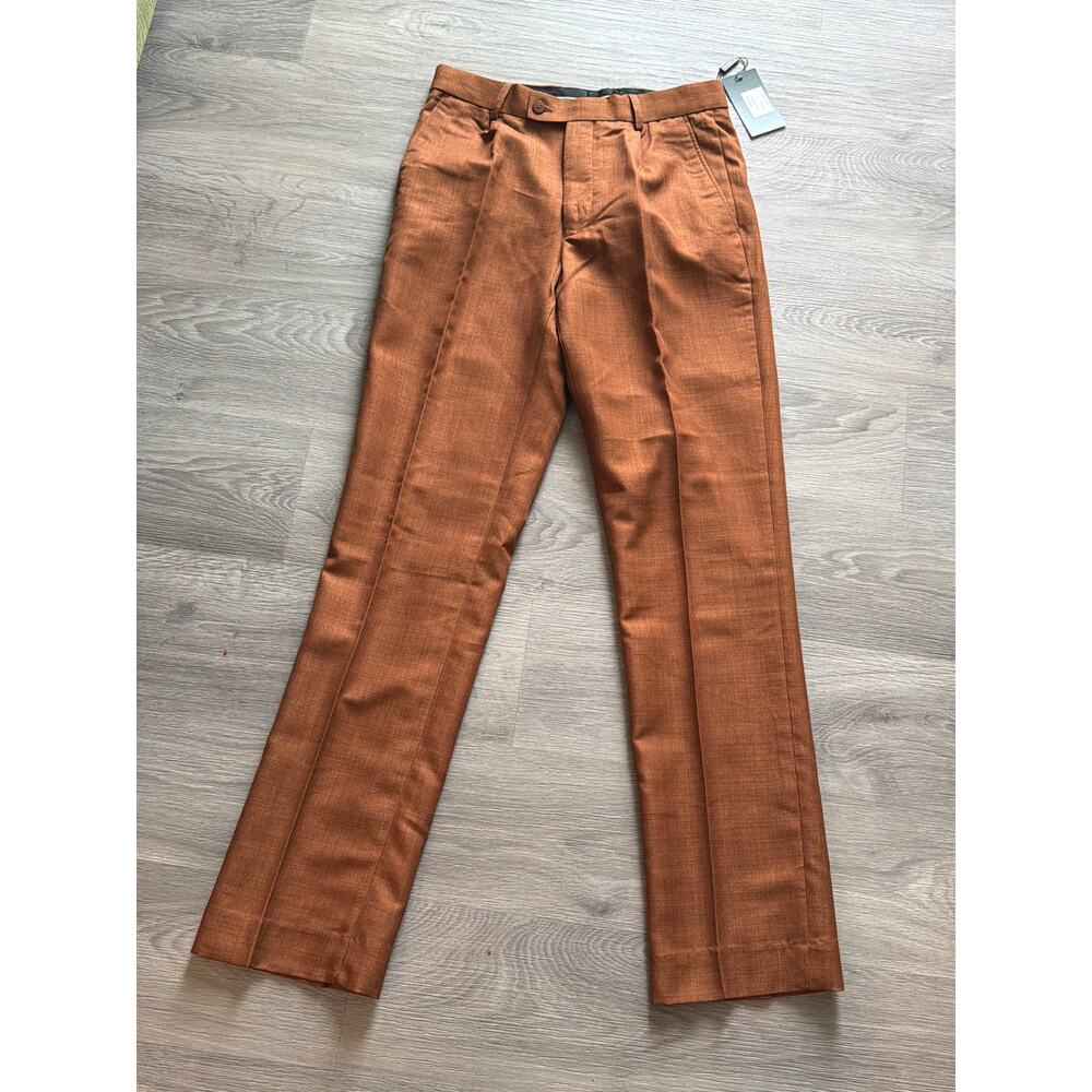 NWT Inserch size 30 brown pleated front dress pants